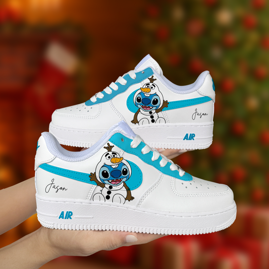 Stitch Snowman Custom Shoes AF1