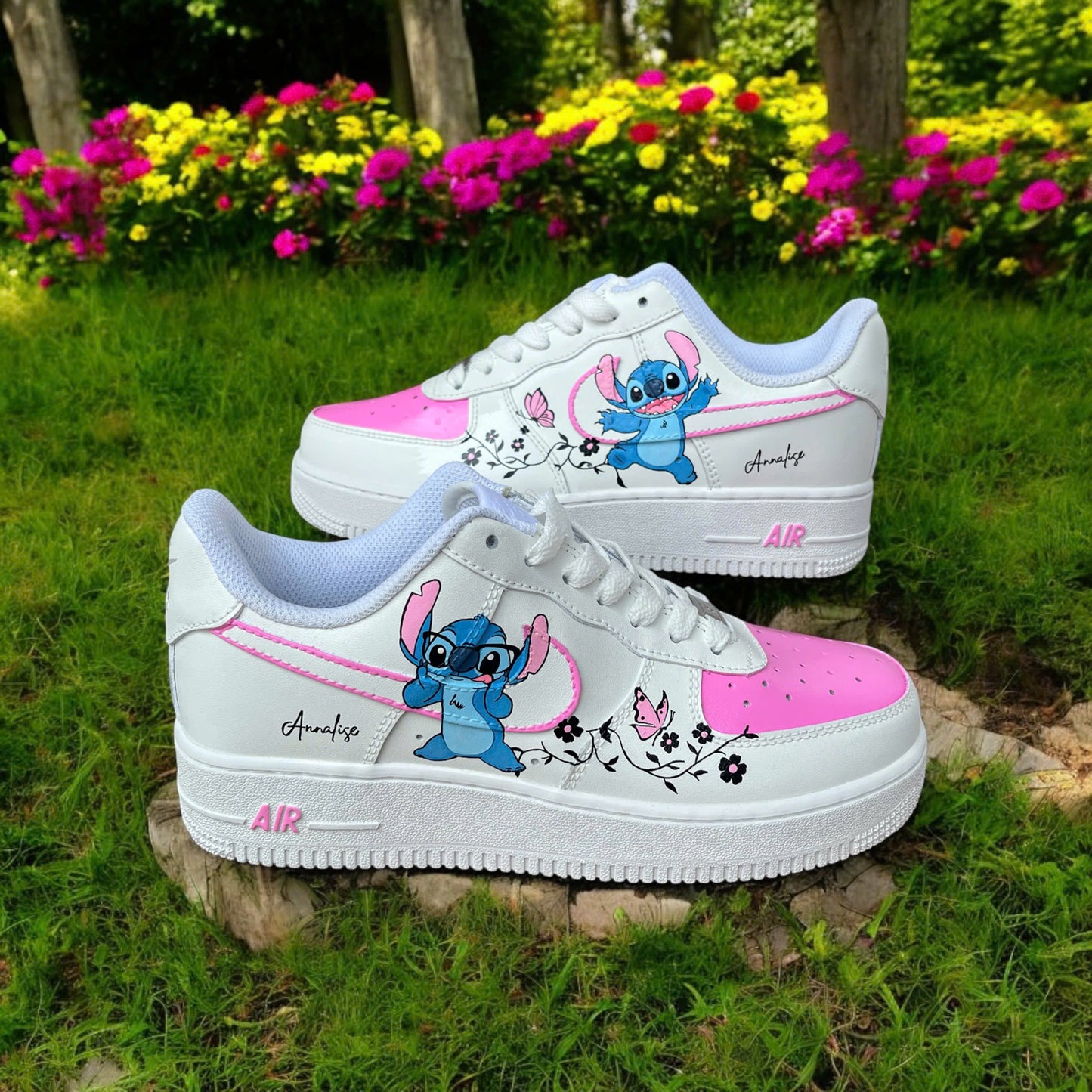 Stitch Flower Custom Shoes Air Force 1