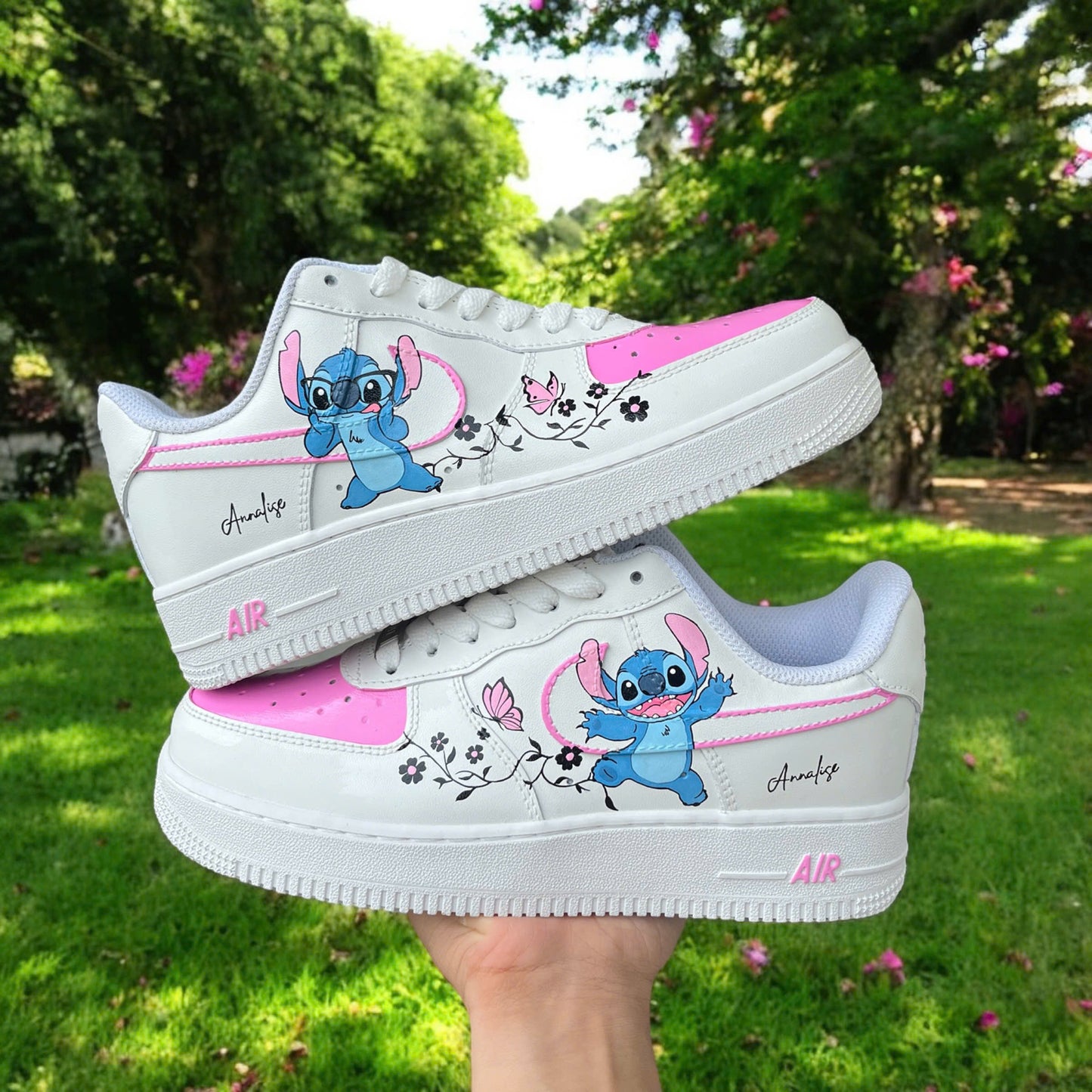 Stitch Flower Custom Shoes Air Force 1