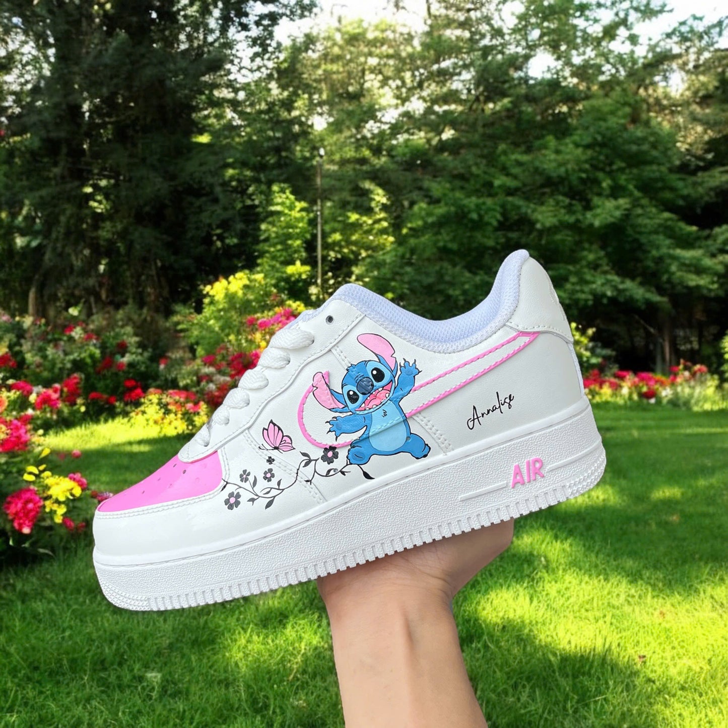 Stitch Flower Custom Shoes Air Force 1