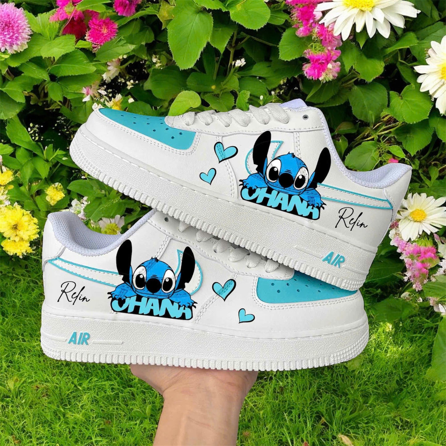 Stitch Ohana Mint Custom Shoes Air Force 1