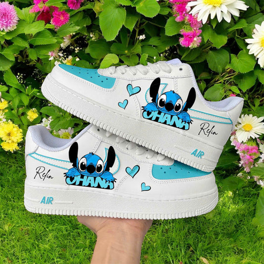 Stitch Ohana Mint Custom Shoes Air Force 1
