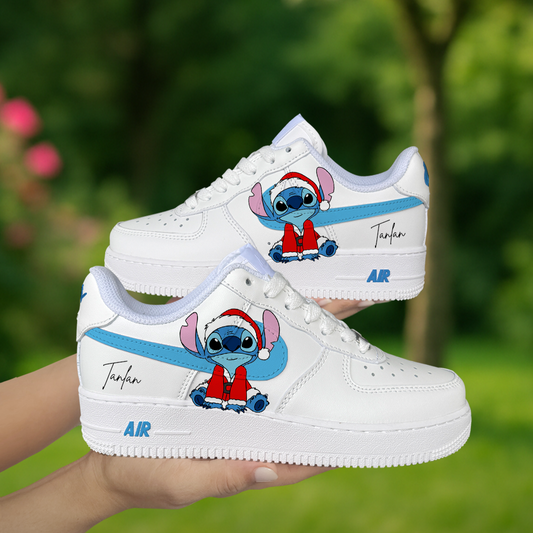 Stitch Santa Christmas Custom Shoes
