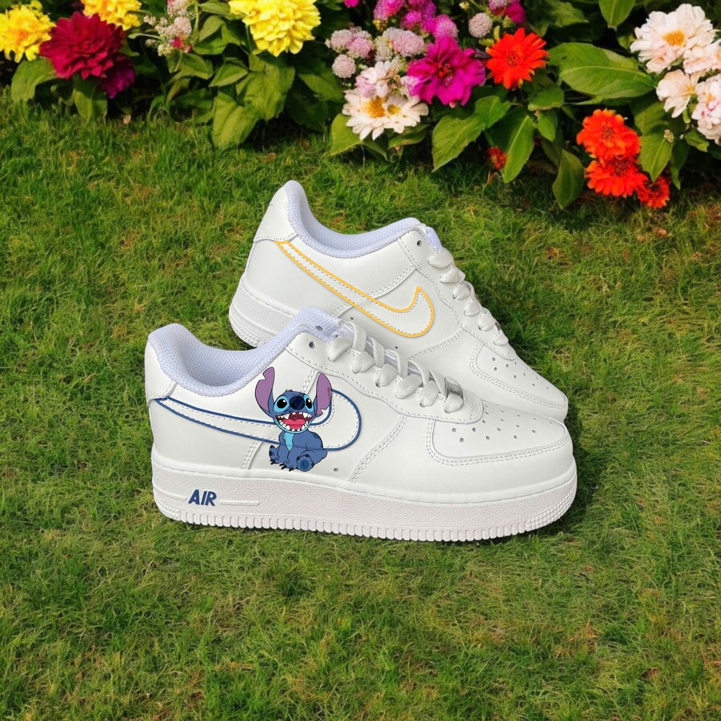 Stitch x Pooh Custom Air Force 1 Sneaker