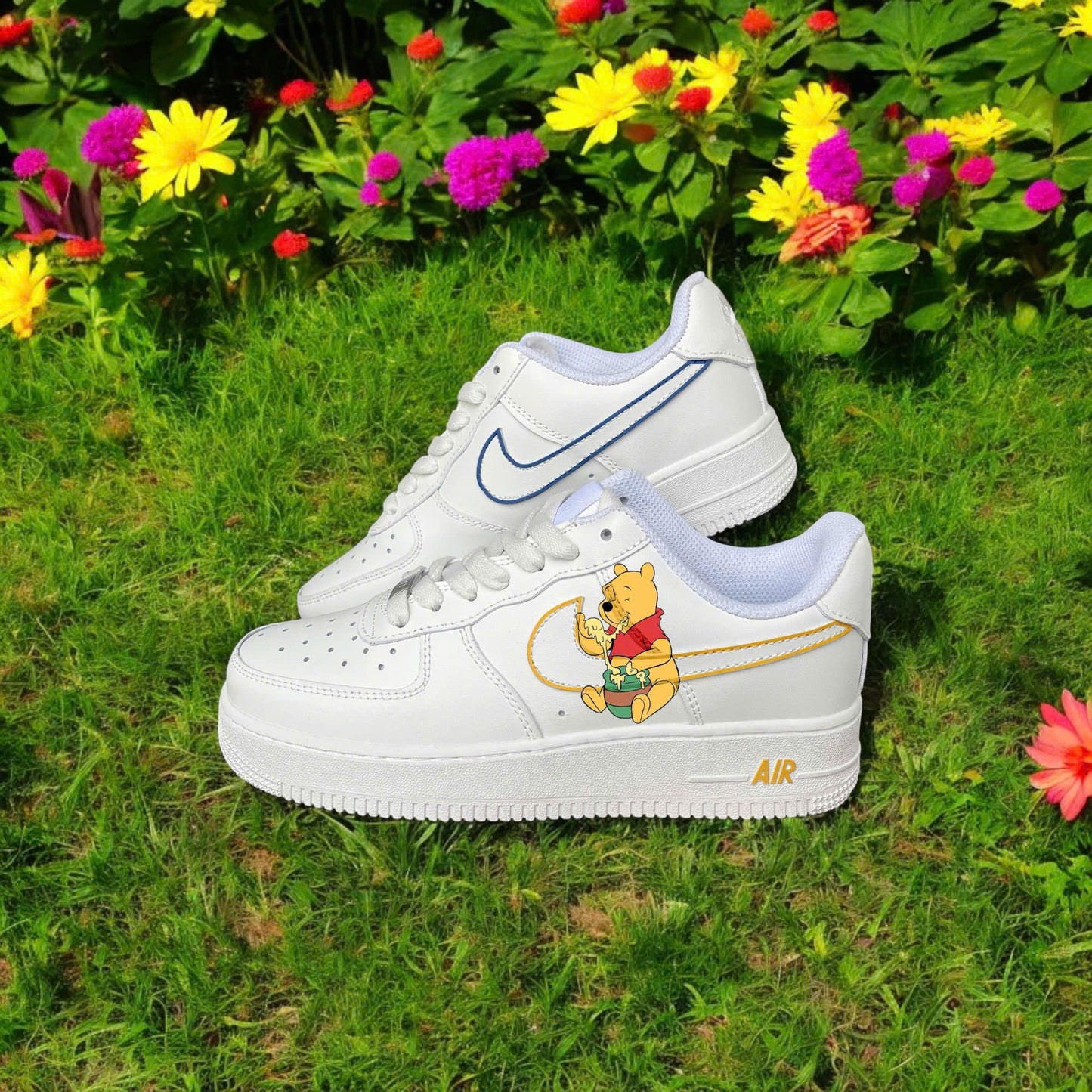 Stitch x Pooh Custom Air Force 1 Sneaker