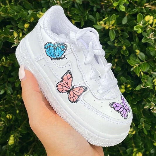 Three Butterfly AF1 Kids Custom Sneaker