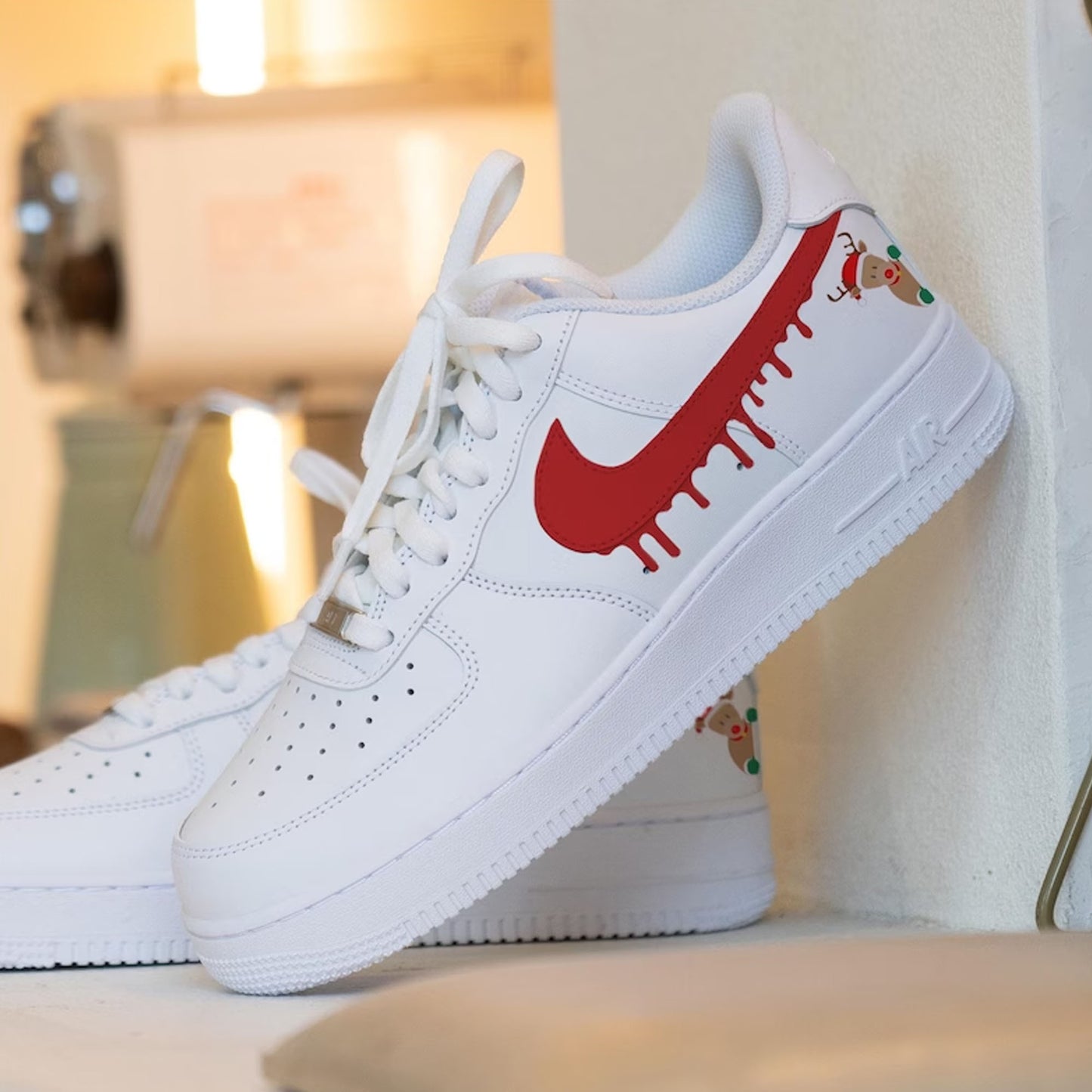 Christmas Deer Custom Air Force 1 Sneaker