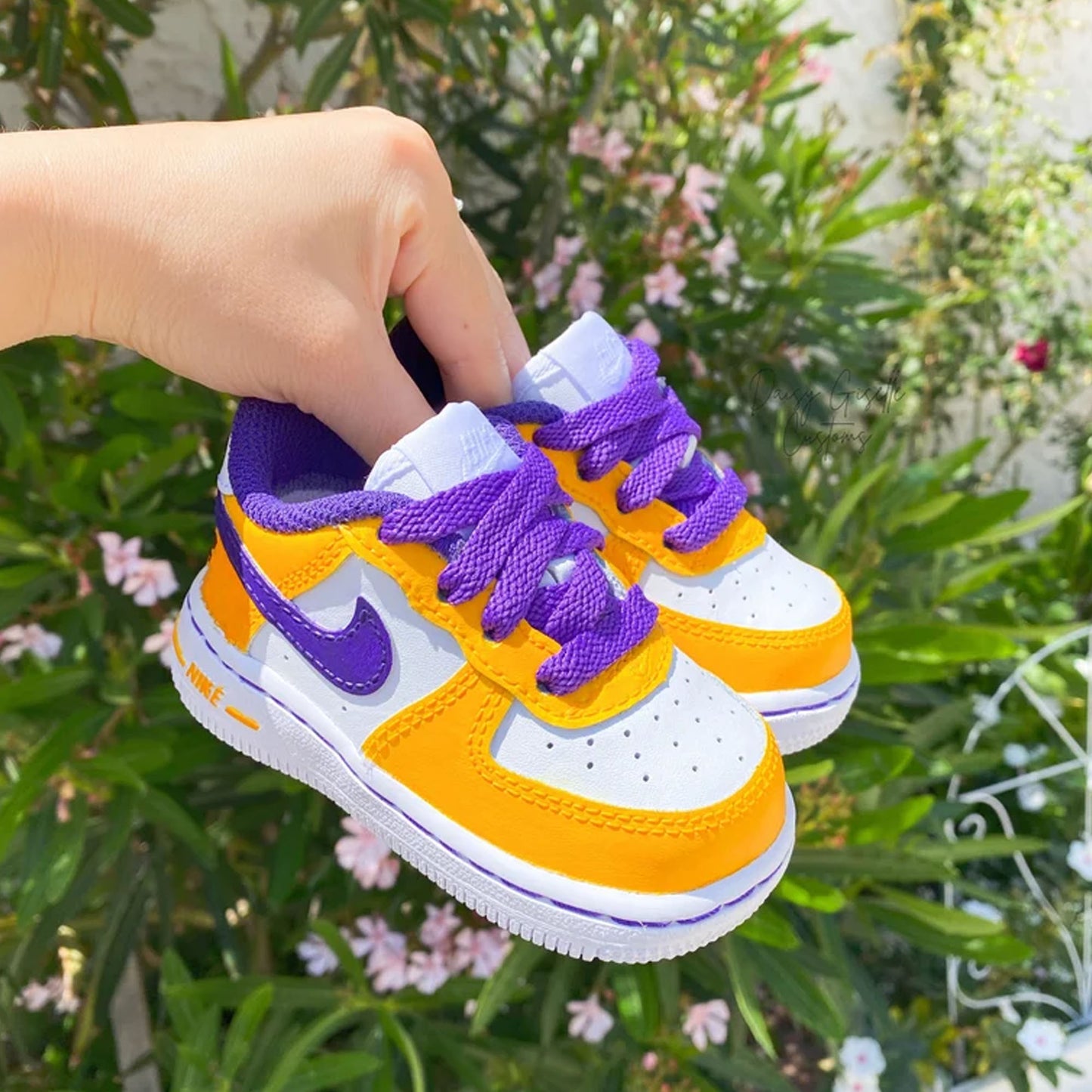 Yellow Kids Custom Sneaker