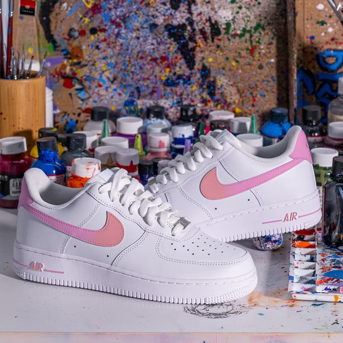 Pink Swoosh Custom Sneaker