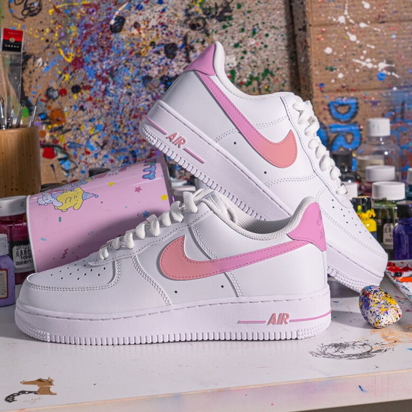 Pink Swoosh Custom Sneaker