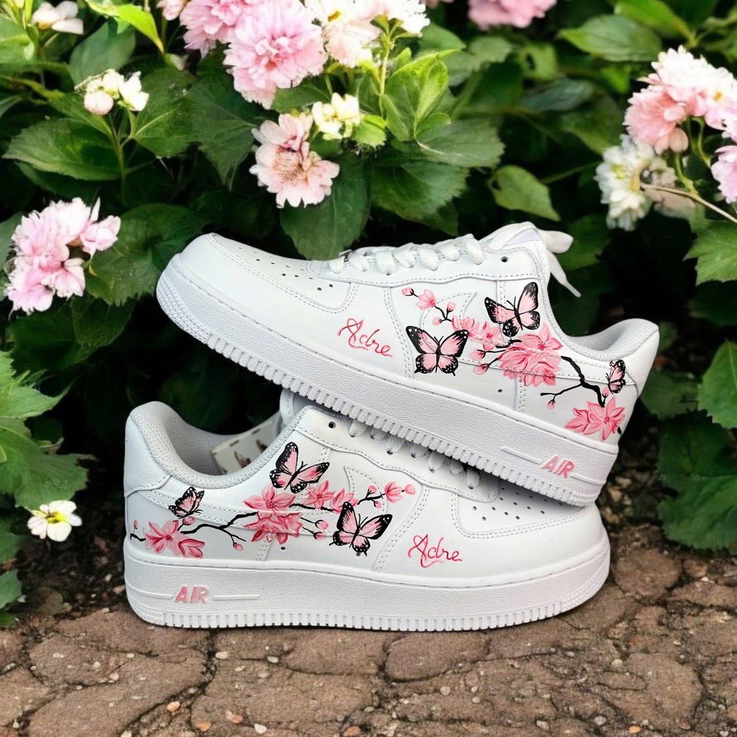 Flower Pink Butterfly Custom Sneaker Air Force 1