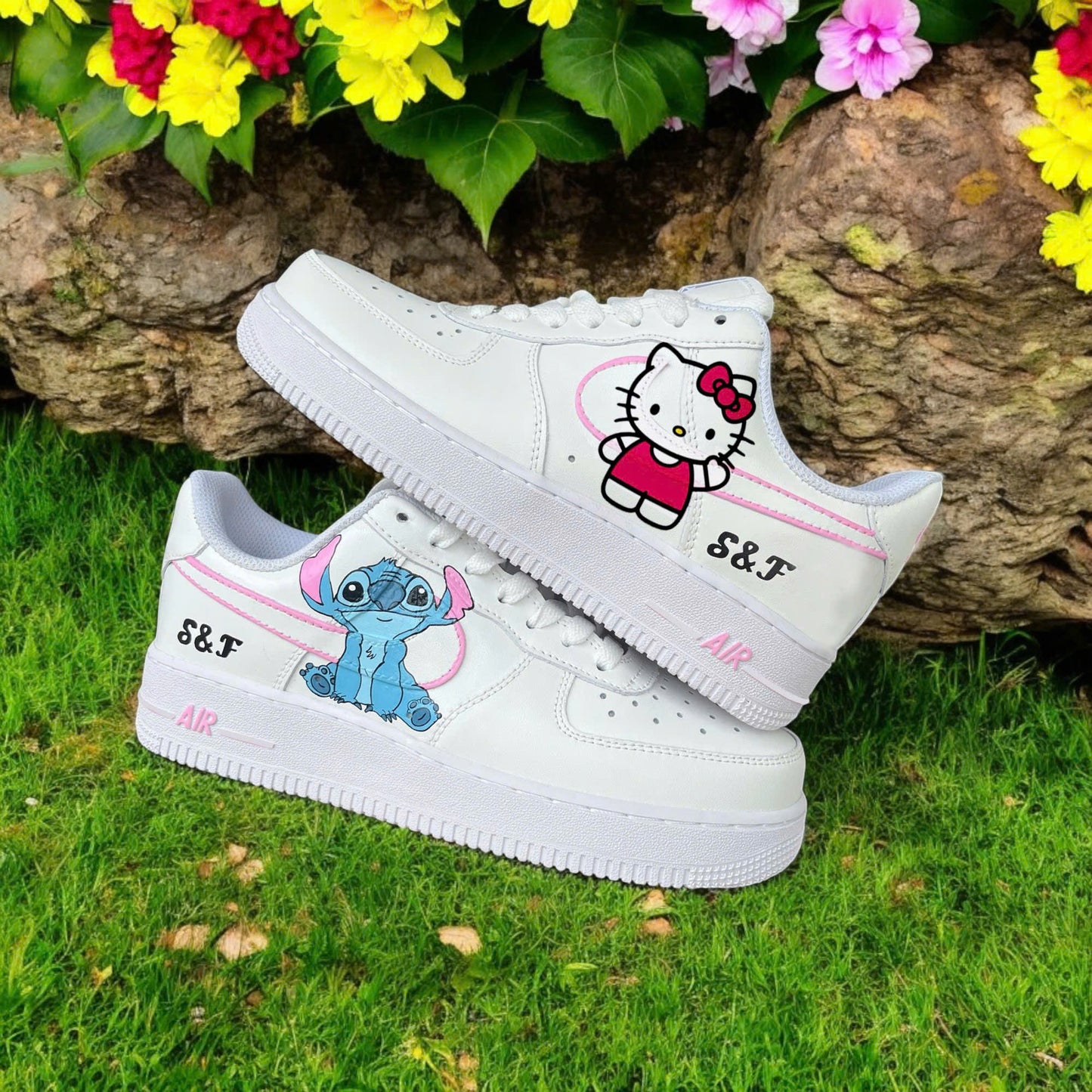 Kitty x Stitch Custom Air Force 1 Sneaker