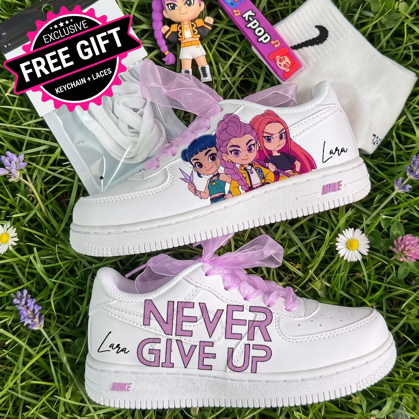 Limited Edition: Never Give Up Hand Painted Shoes