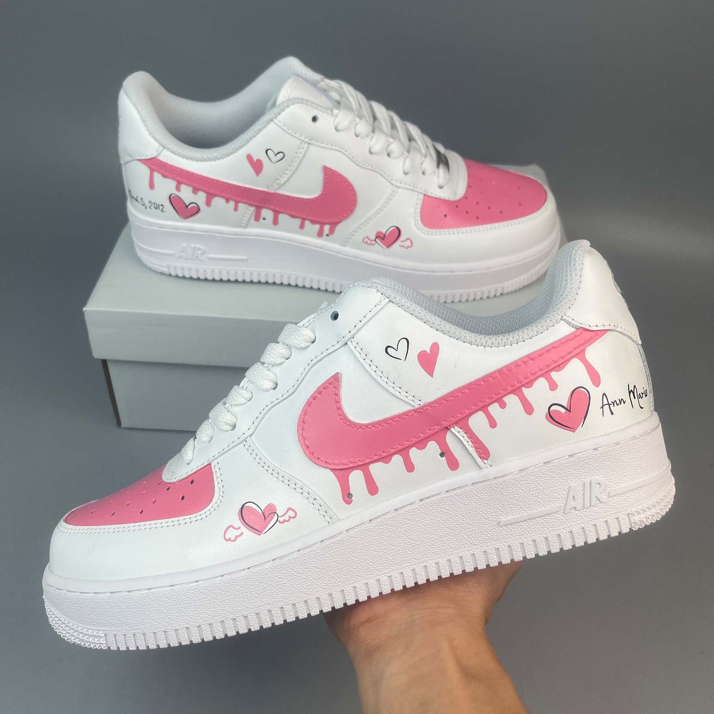 Drip Heart Custom Shoes Air Force 1