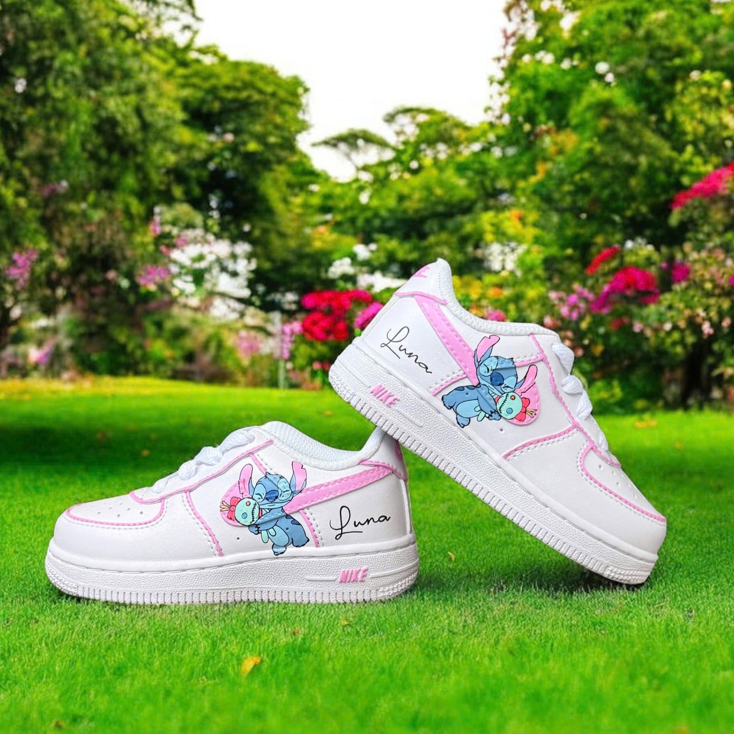 Pink Line Stitch Custom Shoes Air Force 1 Sneakers