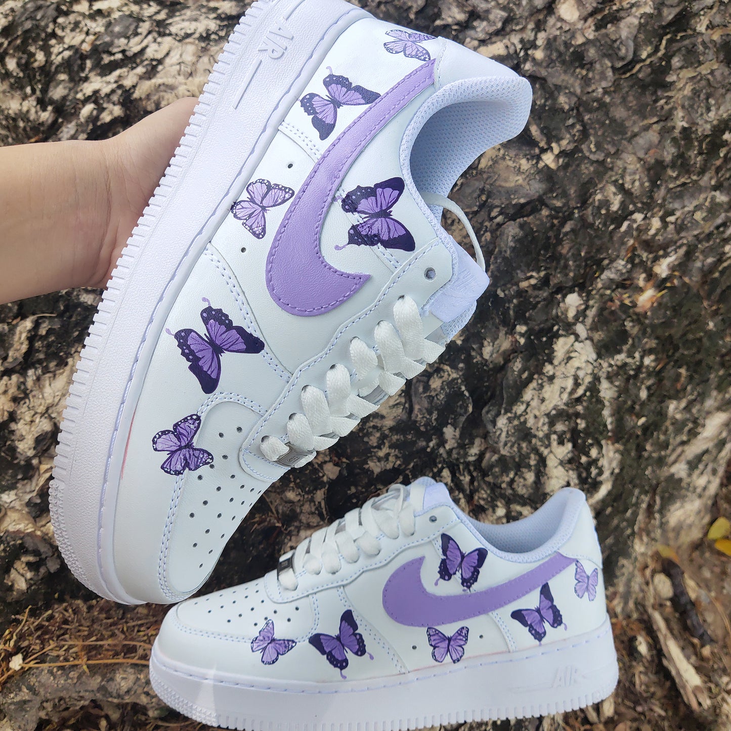 Purple Butterfly Custom Sneaker