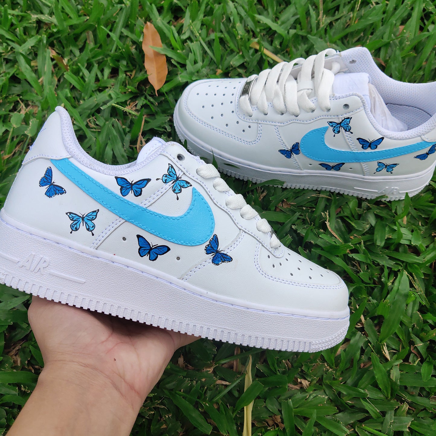 Blue Butterflies Custom Sneaker