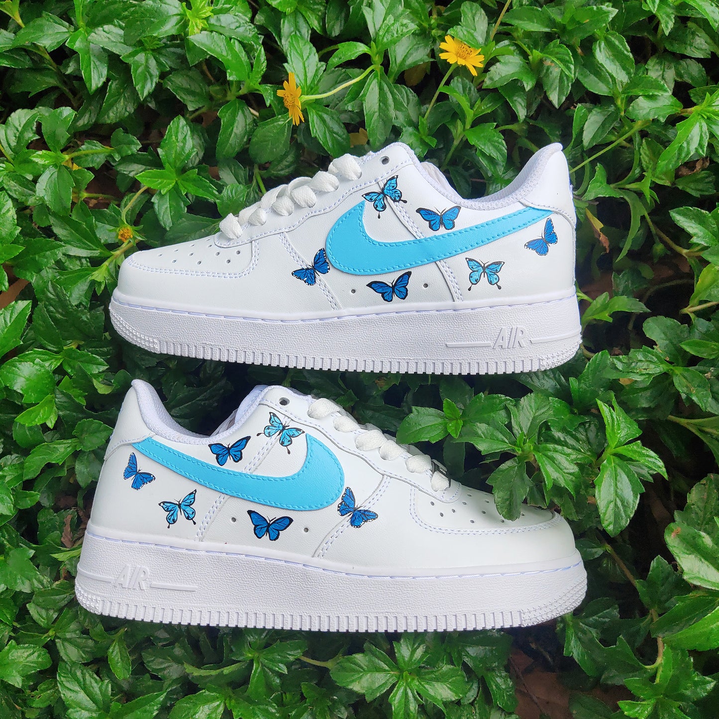 Blue Butterflies Custom Sneaker