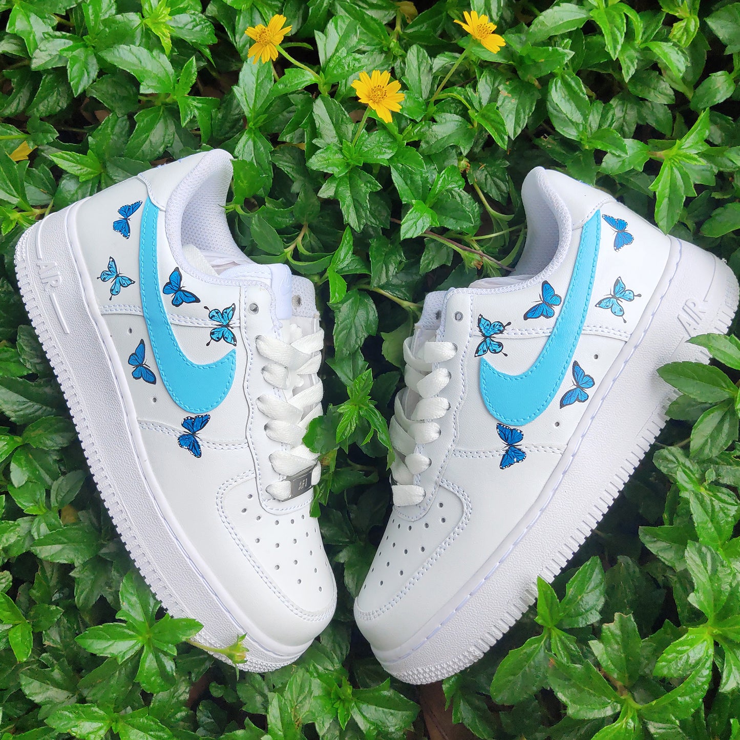 Blue Butterflies Custom Sneaker