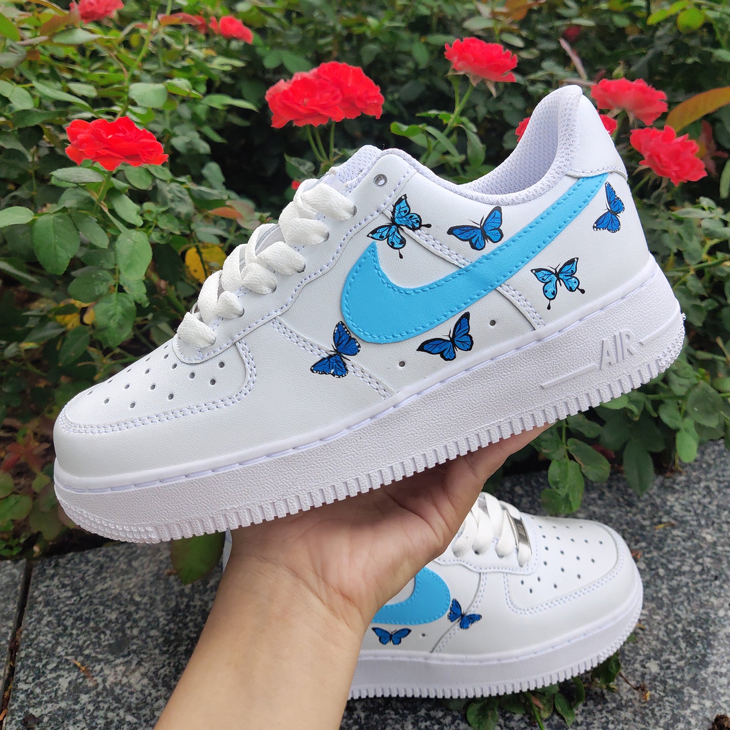 Blue Butterflies Custom Sneaker