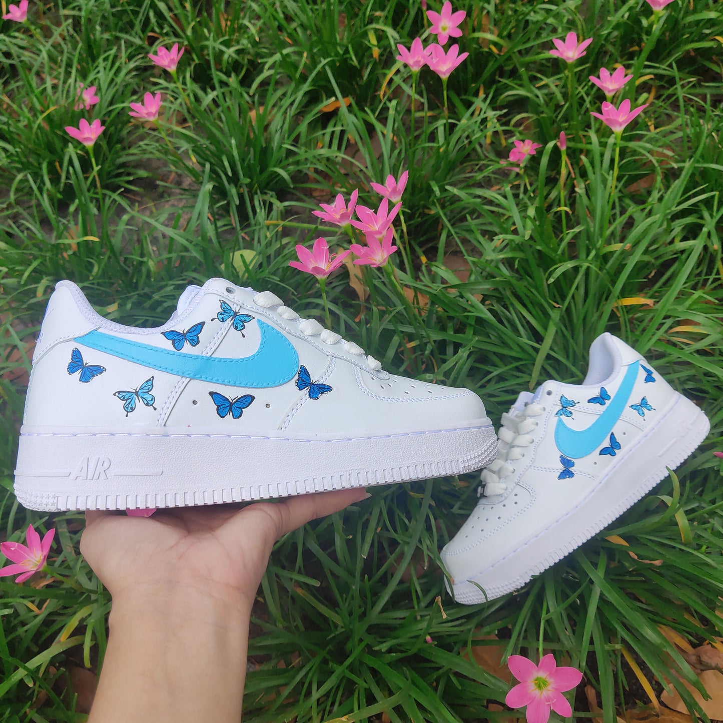 Blue Butterflies Custom Sneaker