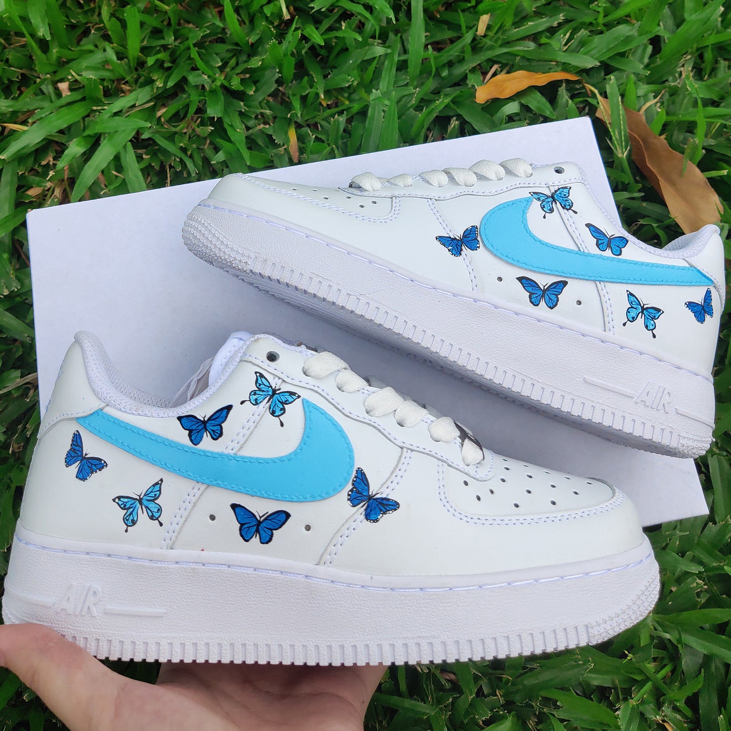 Blue Butterflies Custom Sneaker