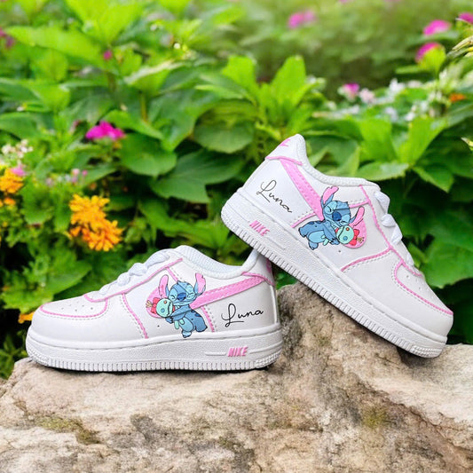 Pink Line Stitch Custom Shoes Air Force 1 Sneakers