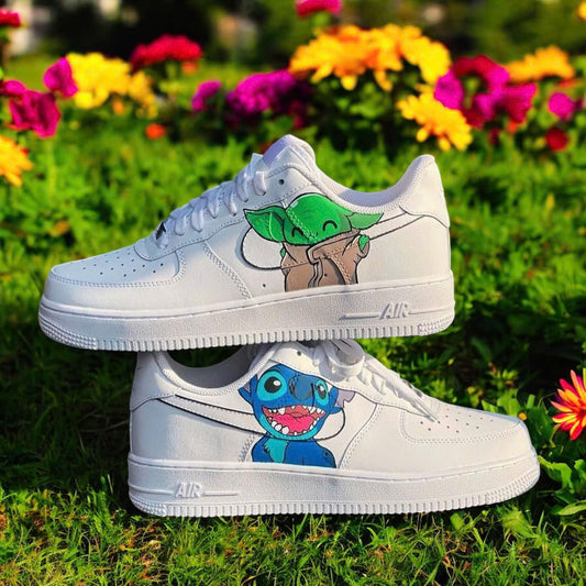 Stitch x Yoda Custom Air Force 1 Sneaker