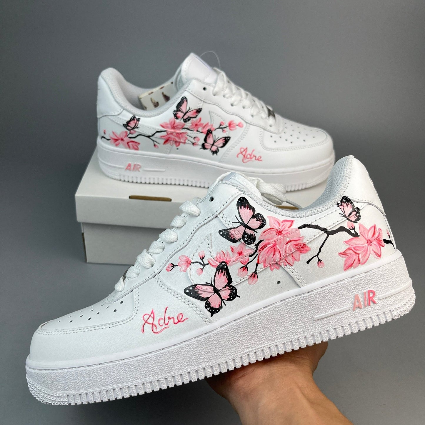 Flower Pink Butterfly Custom Sneaker Air Force 1