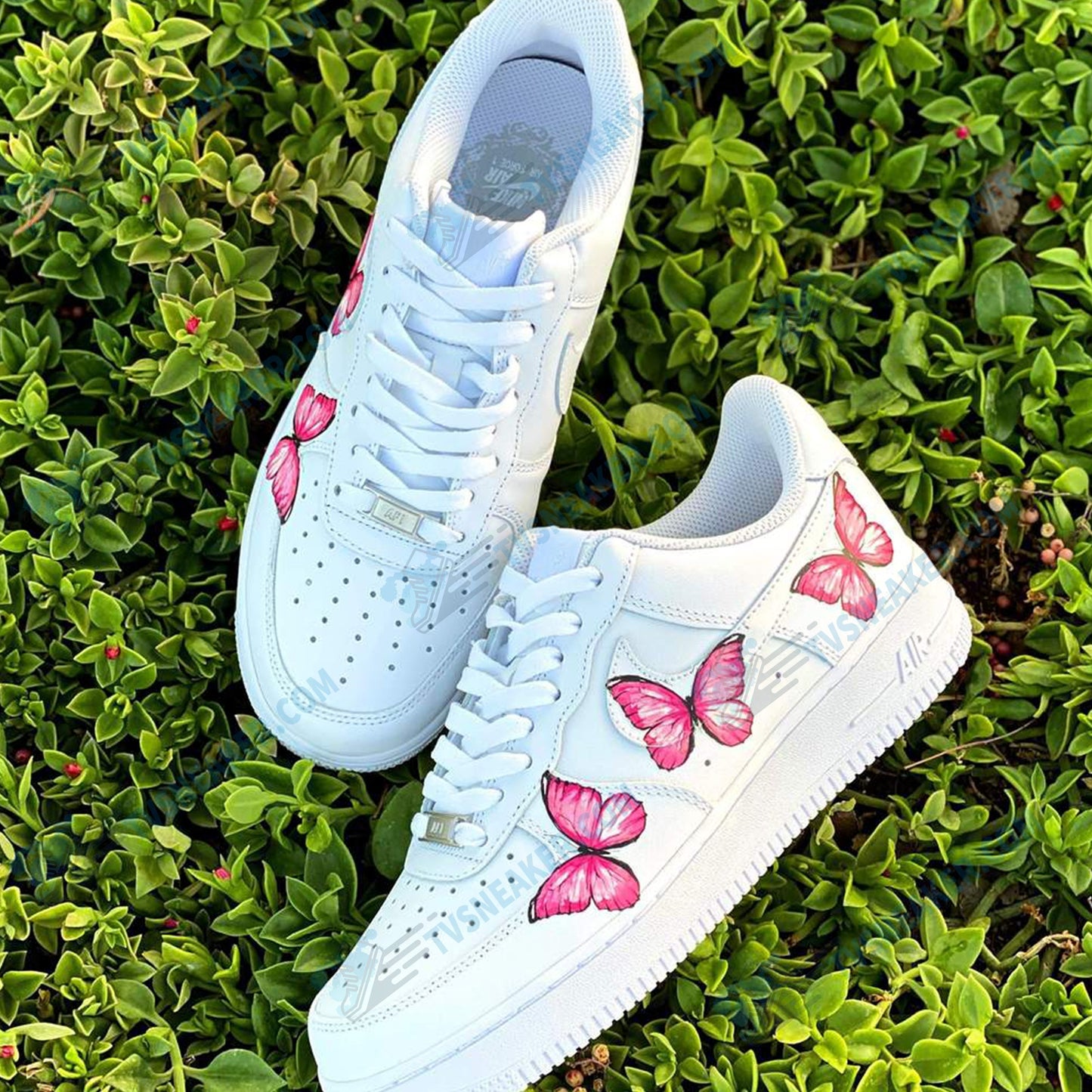 3 Pink Butterflies Custom Sneaker