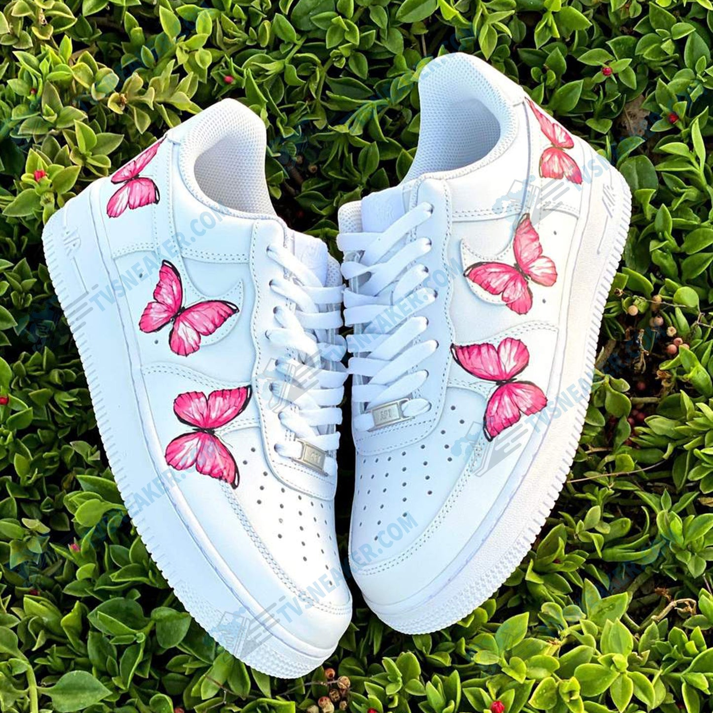 3 Pink Butterflies Custom Sneaker