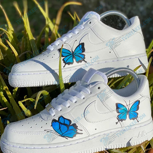 Blue Black Butterflies Custom Sneaker