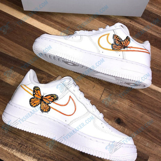 Cute Orange Air Butterfly Custom Sneaker