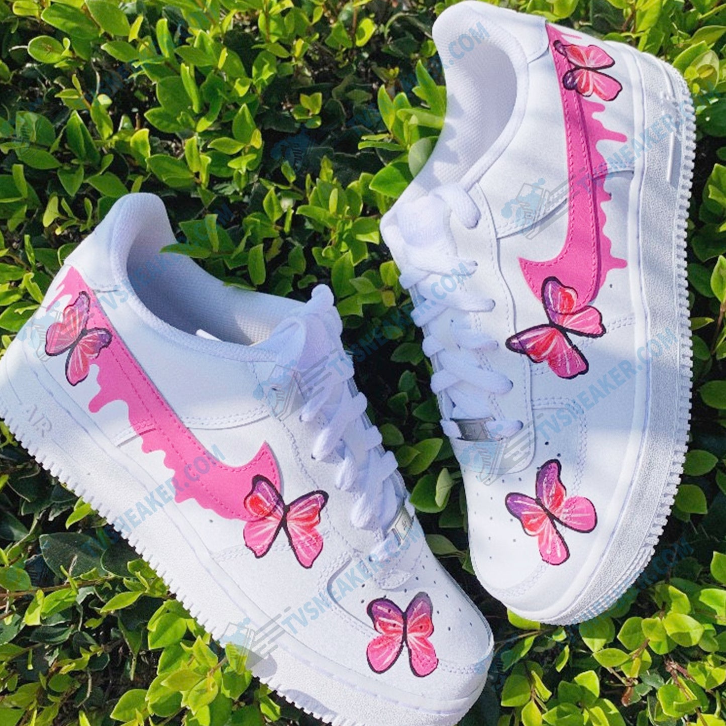 Pink Drip Butterfly Custom Sneaker