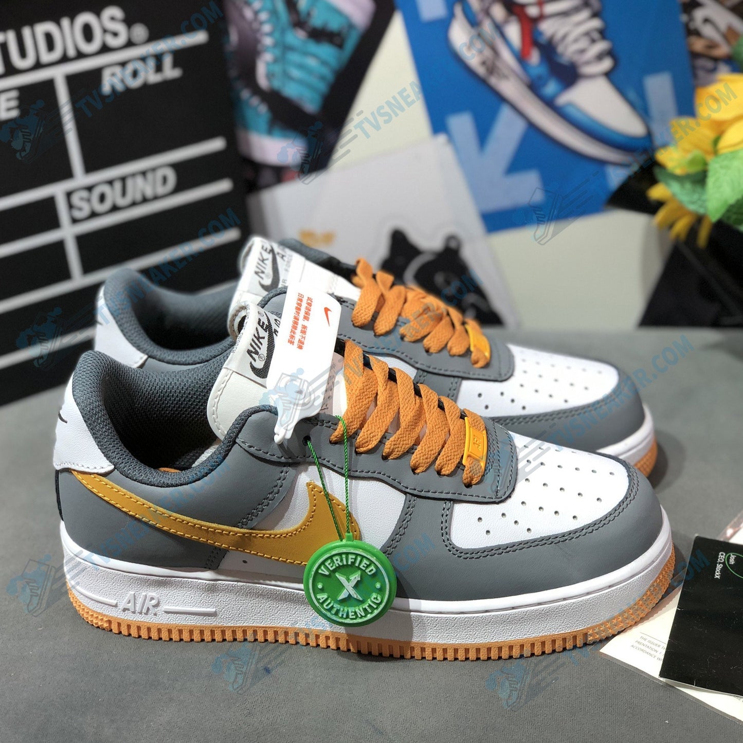 JD Grey Orange Sneaker