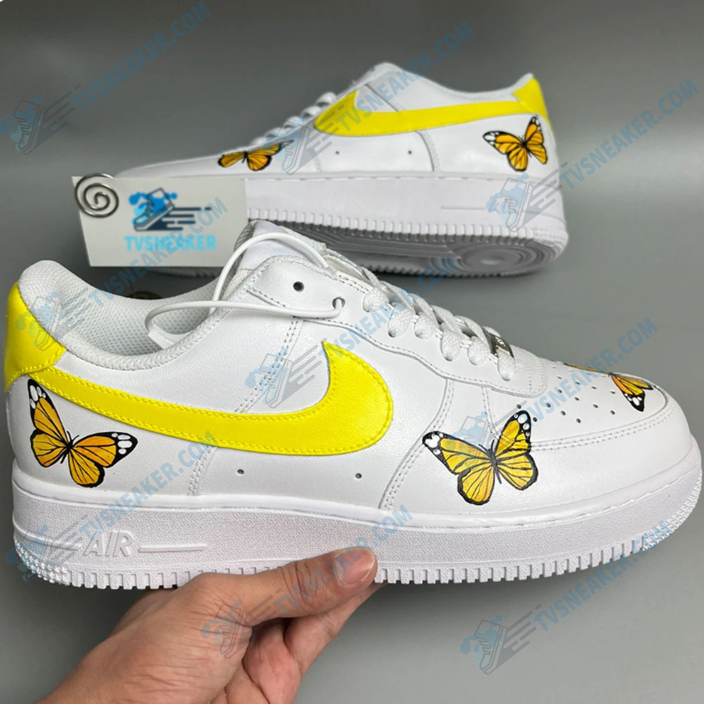 3 Yellow Butterflies Custom Sneaker