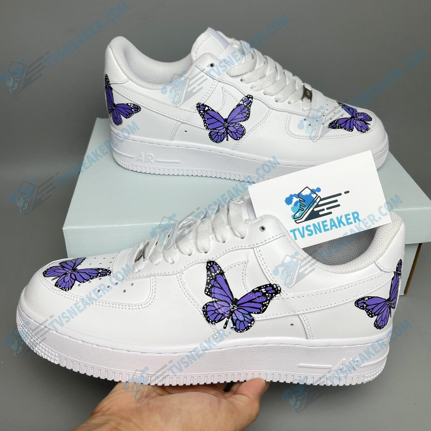 Purple Butterflies Custom Sneaker