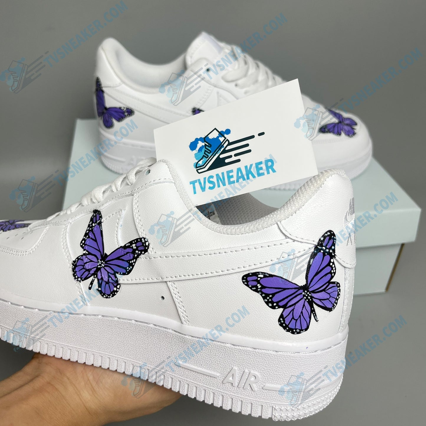 Purple Butterflies Custom Sneaker